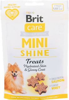 Pochúťka pre psy care Mini Shine Treats Brit