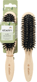 Haarbürste Holz Glanz, schmal ebelin