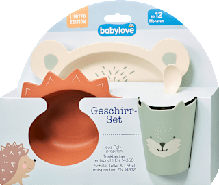 Geschirrset Naschkatzen, 4tlg, ab 12. Monat babylove