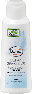 Mleczko do oczyszczania twarzy i oczu Ultra Sensitive Balea med