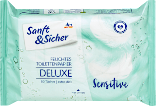 Vlhčený toaletný papier Deluxe Sensitive Sanft&Sicher