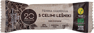 Bio temna gianduja s celimi lešniki 20 Chocolate