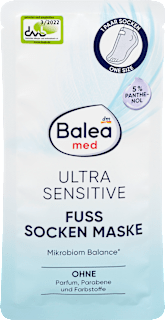 Vlažilna maska za stopala v obliki nogavic ULTRA SENSITIVE (1 par) Balea med