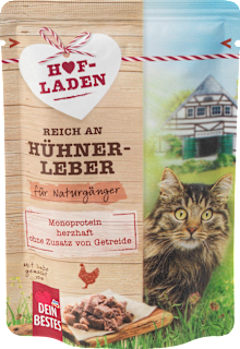 Nassfutter Katze mit Hühnerleber, Hofladen Dein Bestes