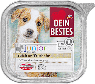 Nassfutter Hund Welpen reich an Truthahn, Junior Dein Bestes
