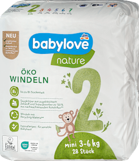 Pieluszki rozmiar 2, mini, 3-6 kg babylove