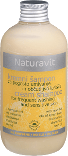 Kremni šampon za pogosto umivanje in občutljivo lasišče Naturavit