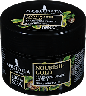 Sladkorni piling za telo 100% Spa Nourish Gold   AFRODITA