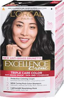 Barva za lase, 100 Natural Darkest Black L'ORÉAL PARiS EXCELLENCE Creme