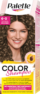 Farba na vlasy - 6-0 svetlo hnedý Palette COLOR Shampoo