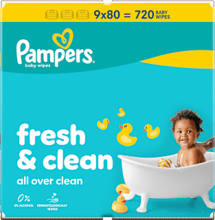 vlhčené ubrousky Fresh & Clean 9x80 ks Pampers