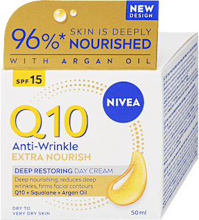 Nappali arckrém Q10 Anti-Wrinkle EXTRA NOURISH DEEP RESTORING NIVEA