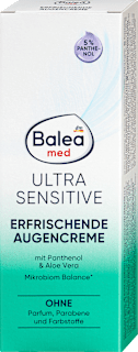 Ultra Sensitive osvěžující oční krém Balea med