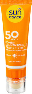 Krema za sunčanje i balzam za usne sa visokim faktorom zaštite SPF50 SUNDANCE