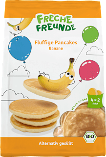 Kindersnack Pancakes Banane ready-to-eat (4x2 Stück) ab 3 Jahren Freche Freunde
