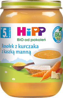 Rosołek z kurczaka z kaszką manną, po 5. miesiącu HiPP