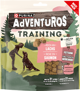 Hundeleckerli Reich an Lachs Purina Adventuros