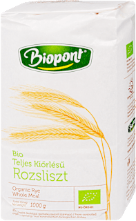 Bio teljes kiőrlésű rozsliszt Biopont