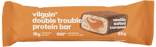 Proteínová tyčinka double trouble vanilla salted caramel vilgain