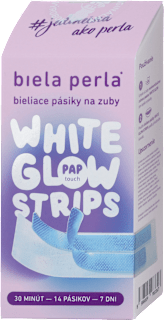 Bieliace pásiky na zuby WHITE GLOW STRIPS  Biela perla