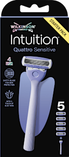 Dámsky holiaci strojček Intuition Quattro Sensitive + 5 NH WILKINSON SWORD
