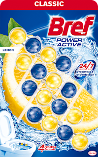 POWER ACTIVE osveživač za WC šolju - Lemon, 4x50g Bref