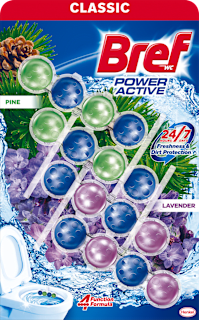 POWER ACTIVE osveživač za WC šolju - Pine&Lavender, 4x50g Bref