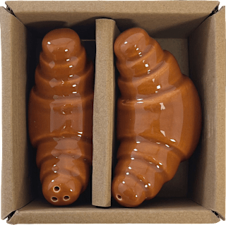 Salz- und Pfefferstreuer-Set Croissants, braun 2tlg Dekorieren & Einrichten