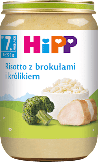 Risotto z brokułami i królikiem HiPP