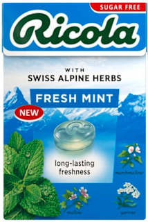 FRESH MINT bombone od švajcarskog bilja, sa zaslađivačima Ricola