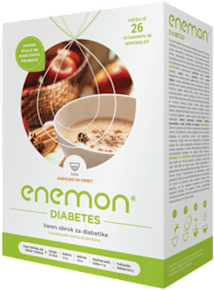 Obrok za diabetike - kaša z okusom cimeta in jabolka, 10 × 30 g enemon