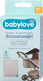 Sonnensegel für Kinder- und Sportwagen hellgrau babylove