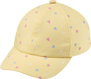 Basecap mit Herz-Muster, gelb, Gr. 50/51 PUSBLU