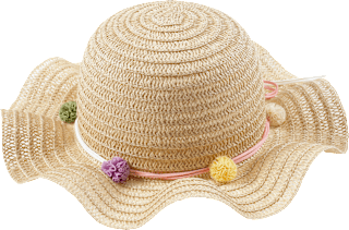 Strohhut, beige, Gr. 54/55 PUSBLU
