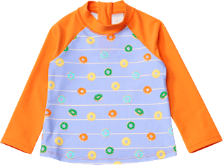 UV Shirt mit Donut-Muster, orange & lila, Gr. 110/116 PUSBLU