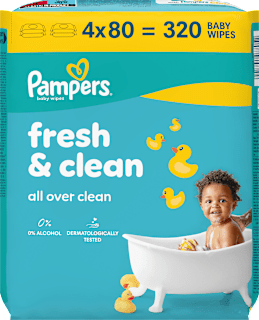 Chusteczki nawilżane Fresh Clean (4x80) Pampers