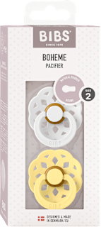 Duda varalica Boheme – žuta i bijela, 6+ mj. BIBS