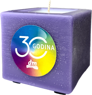 Mirisna svijeća u kocki – lavanda RIPS