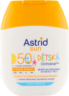 Kids mléko na opalování SPF50 Astrid