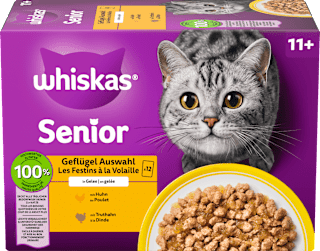 Nassfutter Katze 11 + Jahre Katzenfutter Geflügel Whiskas