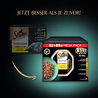Nassfutter Katze Selection in Sauce Geflügel Variation Mega Pack Sheba