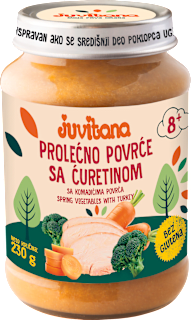 Dečija kašica - Prolećno povrće sa ćuretinom, od 8. meseca juvitana