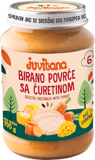 Dečija kašica - birano povrće sa ćuretinom, od 6. meseca juvitana