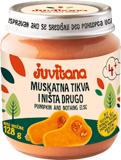 Dečija kašica - muskatna tikva i ništa drugo, od 4. meseca juvitana
