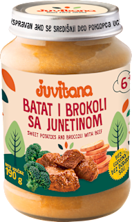 Dečija kašica - batat i brokoli sa junetinom, od 6. meseca juvitana