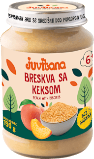 Dečija kašica - breskva sa keksom, od 6. meseca  juvitana