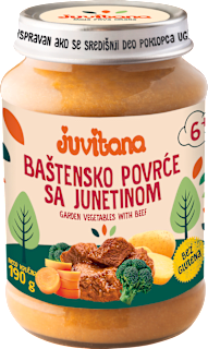 Dečija kašica - baštensko povrće sa junetinom, od 6. meseca juvitana
