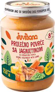 Dečija kašica - prolećno povrće sa jagnjetinom, od 8. meseca  juvitana