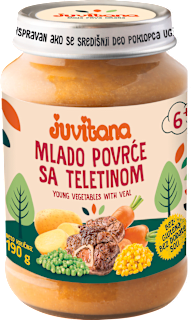 Dečija kašica - mlado povrće sa teletinom, od 6. meseca juvitana