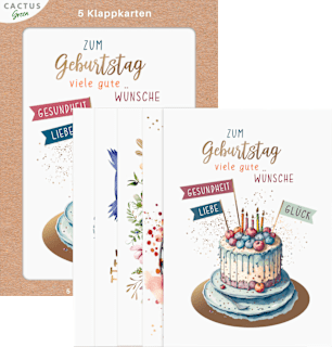 Grußkarte Mehrstückpackung Allgemein CACTUS